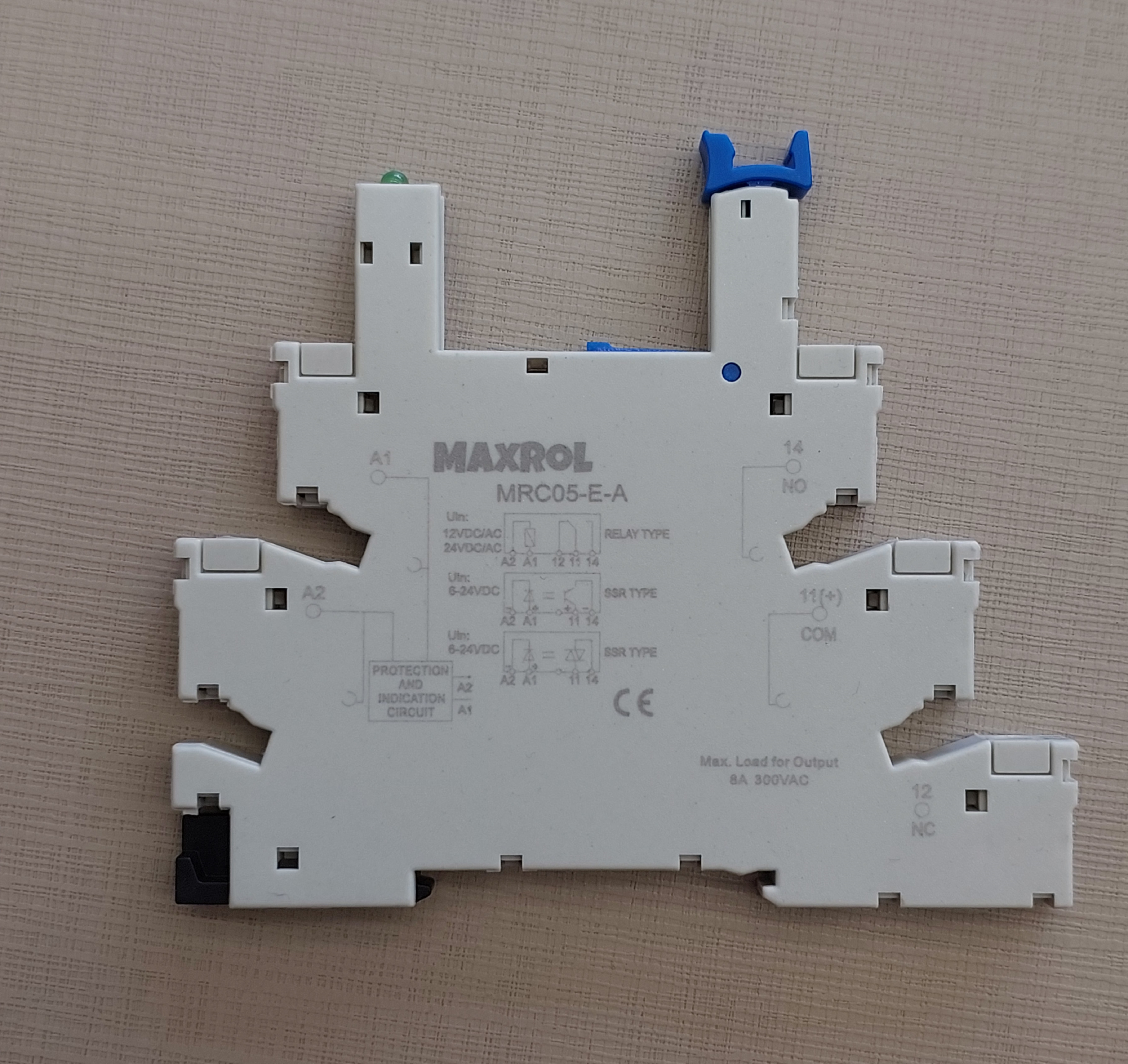 پایه رله PLC مغناطیسی با نمایشگر LED  (عرض 6 سانتی متر ) مدل : MR2RV1-S